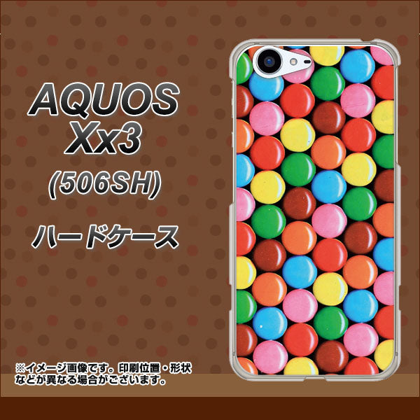 SoftBank アクオス Xx3 506SH 高画質仕上げ 背面印刷 ハードケース【448 マーブルチョコ】