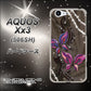 SoftBank アクオス Xx3 506SH 高画質仕上げ 背面印刷 ハードケース【1164 キラめくストーンと蝶】