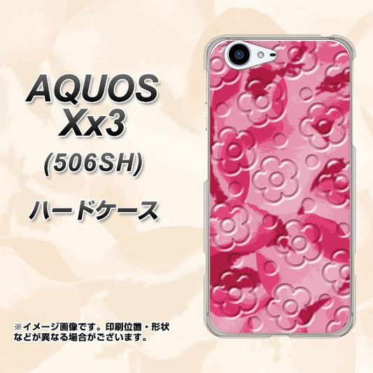 SoftBank アクオス Xx3 506SH 高画質仕上げ 背面印刷 ハードケース【SC847 フラワーヴェルニ花濃いピンク（ローズアンディアン）】