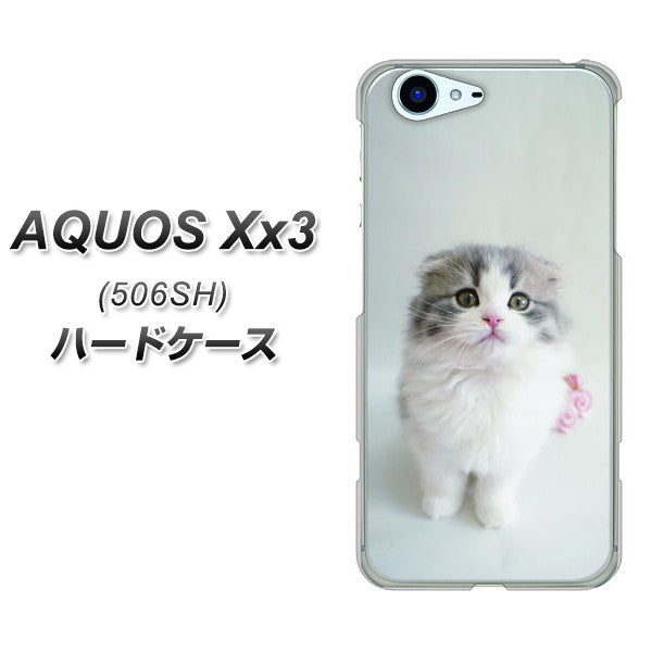 SoftBank アクオス Xx3 506SH 高画質仕上げ 背面印刷 ハードケース【VA803 まっていますネコ】