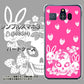 Softbank シンプルスマホ3 509SH 高画質仕上げ 背面印刷 ハードケース【AG836 苺兎（ピンク）】