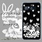 Softbank シンプルスマホ3 509SH 高画質仕上げ 背面印刷 ハードケース【AG837 苺兎（黒）】