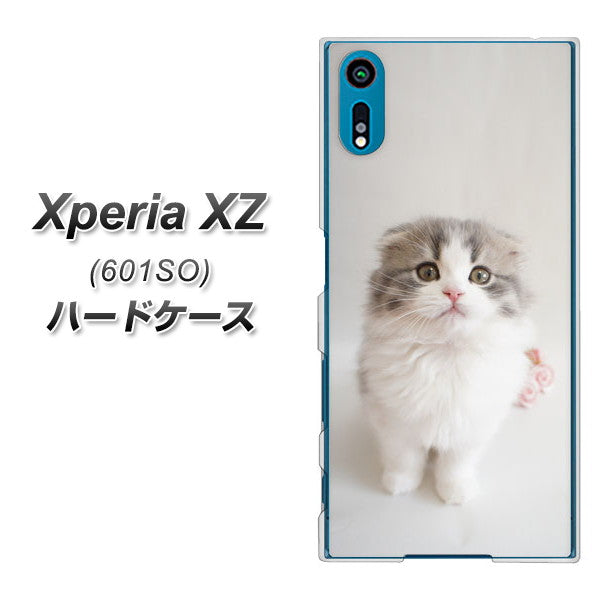 softbank エクスペリアXZ 601SO 高画質仕上げ 背面印刷 ハードケース【VA803 まっていますネコ】