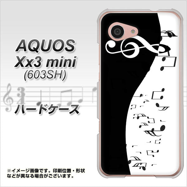 SoftBank アクオス Xx3 mini 603SH 高画質仕上げ 背面印刷 ハードケース【114 モノトーンのリズム】
