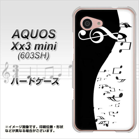SoftBank アクオス Xx3 mini 603SH 高画質仕上げ 背面印刷 ハードケース【114 モノトーンのリズム】
