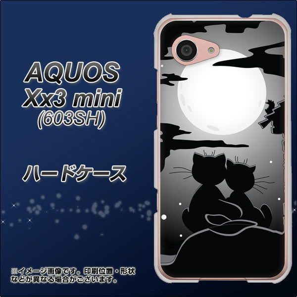 SoftBank アクオス Xx3 mini 603SH 高画質仕上げ 背面印刷 ハードケース【342 月夜の二人】