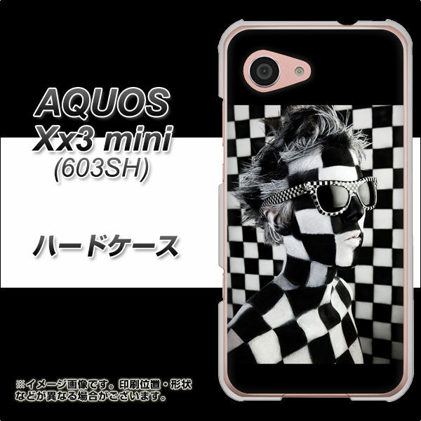 SoftBank アクオス Xx3 mini 603SH 高画質仕上げ 背面印刷 ハードケース【357 bk&wh】