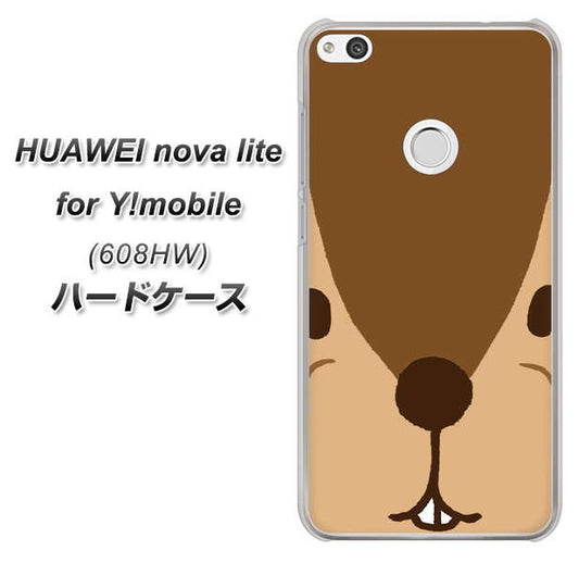 HUAWEI nova lite for Y!mobile 608HW 高画質仕上げ 背面印刷 ハードケース【349 りす】