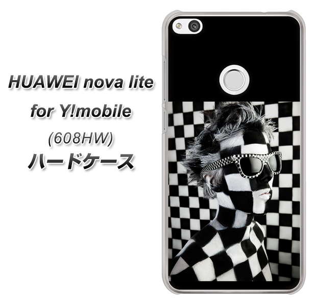 HUAWEI nova lite for Y!mobile 608HW 高画質仕上げ 背面印刷 ハードケース【357 bk&wh】