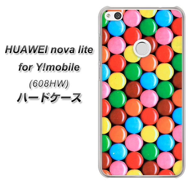 HUAWEI nova lite for Y!mobile 608HW 高画質仕上げ 背面印刷 ハードケース【448 マーブルチョコ】