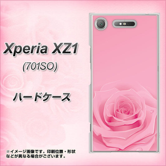 SoftBank エクスペリア XZ1 701SO 高画質仕上げ 背面印刷 ハードケース【401 ピンクのバラ】