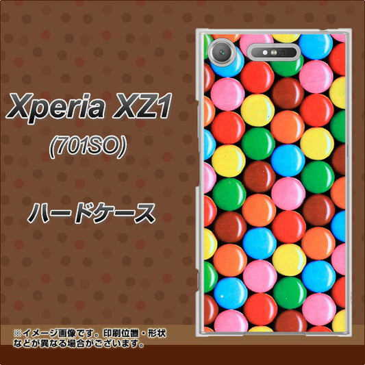 SoftBank エクスペリア XZ1 701SO 高画質仕上げ 背面印刷 ハードケース【448 マーブルチョコ】