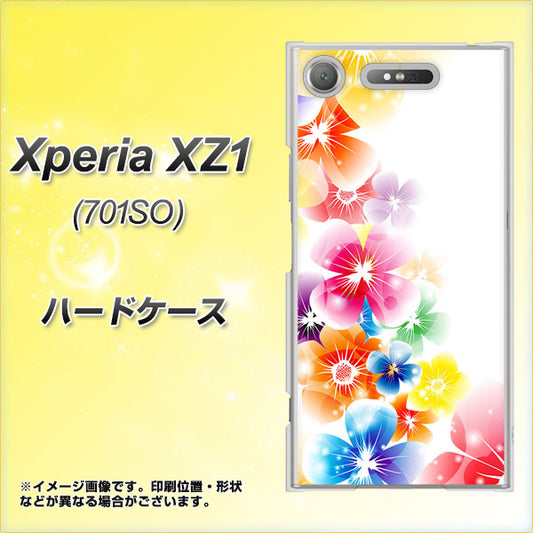 SoftBank エクスペリア XZ1 701SO 高画質仕上げ 背面印刷 ハードケース【1209 光と花】