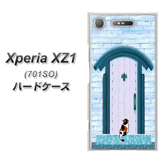 SoftBank エクスペリア XZ1 701SO 高画質仕上げ 背面印刷 ハードケース【YA953 石ドア03 素材クリア】