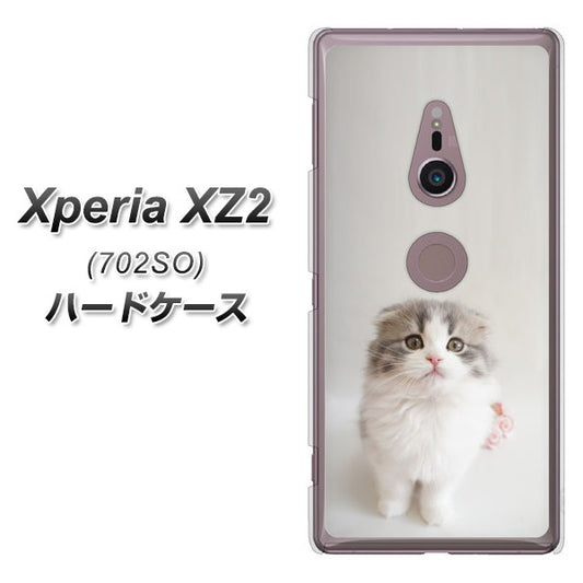 SoftBank エクスペリア XZ2 702SO 高画質仕上げ 背面印刷 ハードケース【VA803 まっていますネコ】