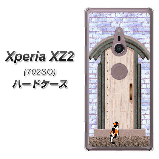 SoftBank エクスペリア XZ2 702SO 高画質仕上げ 背面印刷 ハードケース【YA952 石ドア02 素材クリア】