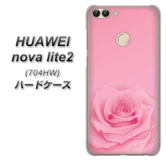 SoftBank HUAWEI nova lite 2 704HW 高画質仕上げ 背面印刷 ハードケース【401 ピンクのバラ】