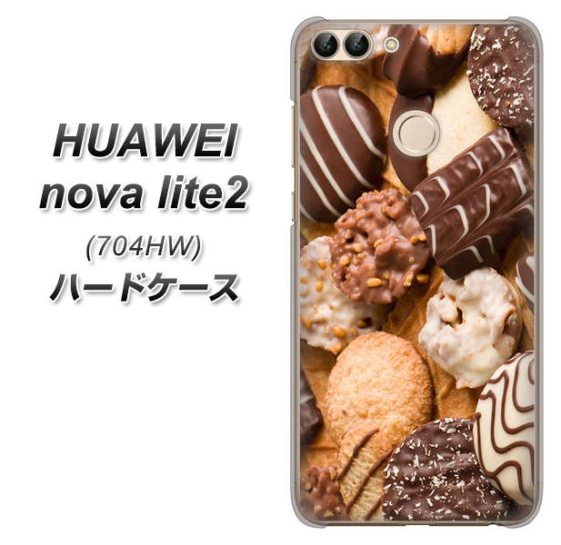 SoftBank HUAWEI nova lite 2 704HW 高画質仕上げ 背面印刷 ハードケース【442 クッキー mix】