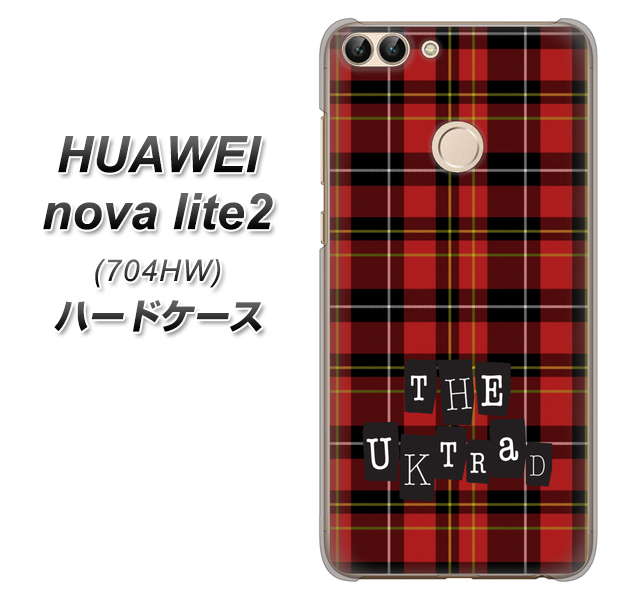 SoftBank HUAWEI nova lite 2 704HW 高画質仕上げ 背面印刷 ハードケース【547 THEチェック】