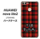 SoftBank HUAWEI nova lite 2 704HW 高画質仕上げ 背面印刷 ハードケース【547 THEチェック】