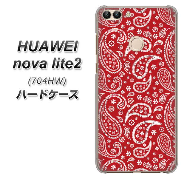 SoftBank HUAWEI nova lite 2 704HW 高画質仕上げ 背面印刷 ハードケース【765 ペイズリーエンジ】
