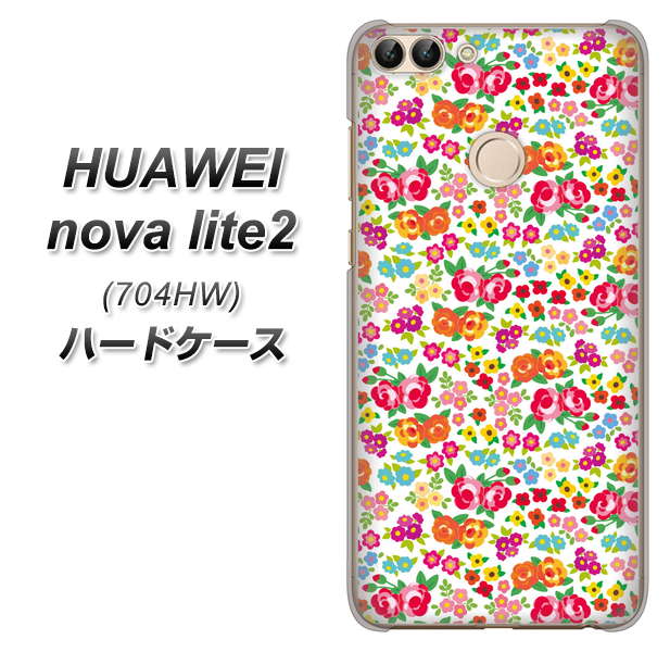 SoftBank HUAWEI nova lite 2 704HW 高画質仕上げ 背面印刷 ハードケース【777 マイクロリバティプリントWH】