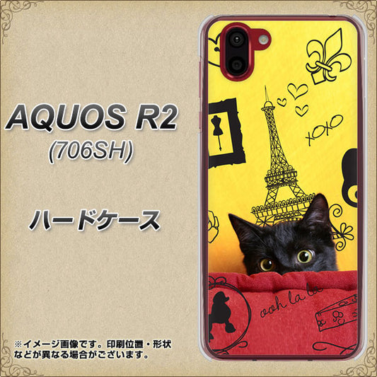softbank アクオス R2 706SH 高画質仕上げ 背面印刷 ハードケース【686 パリの子猫】