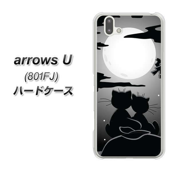 softbank arrows U 801FJ 高画質仕上げ 背面印刷 ハードケース【342 月夜の二人】