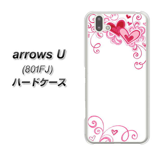 softbank arrows U 801FJ 高画質仕上げ 背面印刷 ハードケース【365 ハートフレーム】