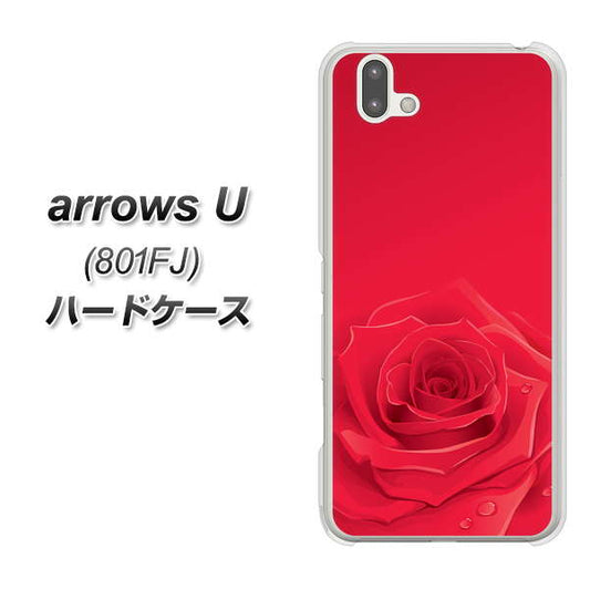 softbank arrows U 801FJ 高画質仕上げ 背面印刷 ハードケース【395 赤いバラ】