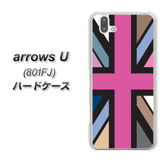 softbank arrows U 801FJ 高画質仕上げ 背面印刷 ハードケース【507 ユニオンジャック デスカラー】