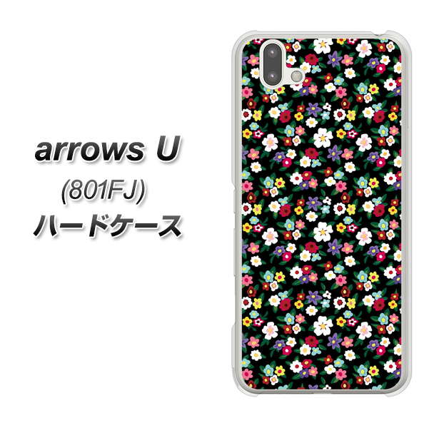softbank arrows U 801FJ 高画質仕上げ 背面印刷 ハードケース【778 マイクロリバティプリントBK】
