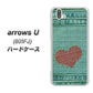 softbank arrows U 801FJ 高画質仕上げ 背面印刷 ハードケース【1142 デニムとハート】