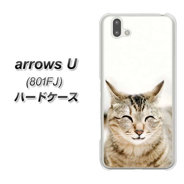 softbank arrows U 801FJ 高画質仕上げ 背面印刷 ハードケース【VA801 笑福ねこ】