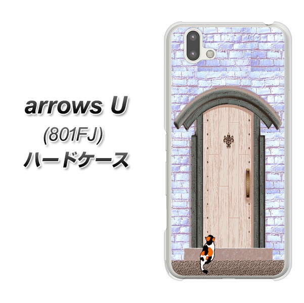softbank arrows U 801FJ 高画質仕上げ 背面印刷 ハードケース【YA952 石ドア02 素材クリア】