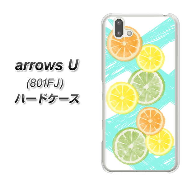 softbank arrows U 801FJ 高画質仕上げ 背面印刷 ハードケース【YJ183 オレンジライム】