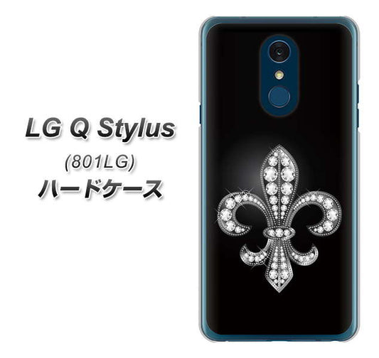 Y!mobile LG Q Stylus 801LG 高画質仕上げ 背面印刷 ハードケース【042 ラインストーン風の印刷ゴージャスユリ】