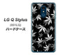 Y!mobile LG Q Stylus 801LG 高画質仕上げ 背面印刷 ハードケース【064 モノトーン大麻ブラック】