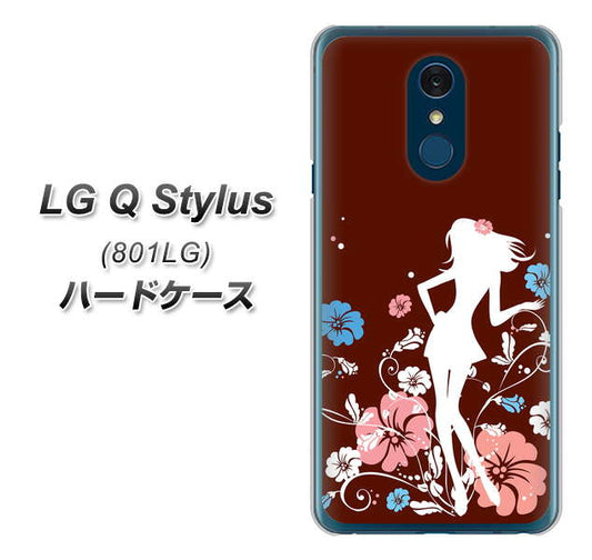 Y!mobile LG Q Stylus 801LG 高画質仕上げ 背面印刷 ハードケース【110 ハイビスカスと少女】