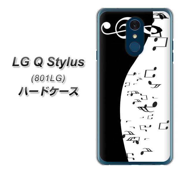 Y!mobile LG Q Stylus 801LG 高画質仕上げ 背面印刷 ハードケース【114 モノトーンのリズム】