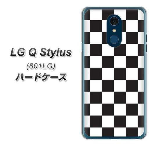 Y!mobile LG Q Stylus 801LG 高画質仕上げ 背面印刷 ハードケース【151 フラッグチェック】