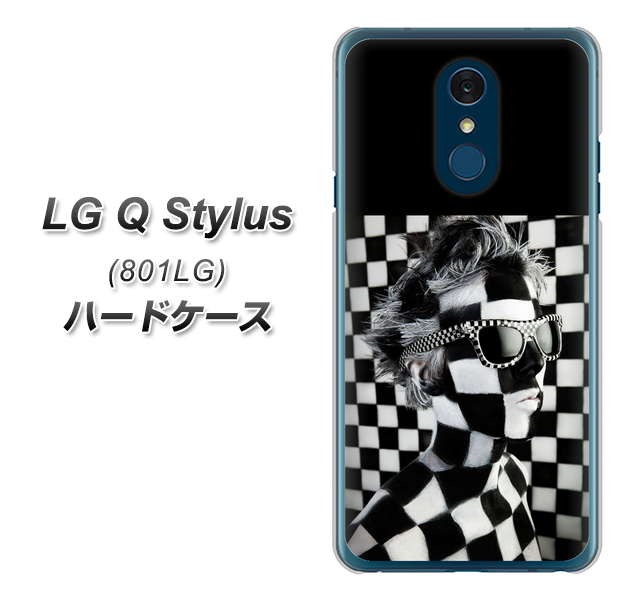 Y!mobile LG Q Stylus 801LG 高画質仕上げ 背面印刷 ハードケース【357 bk&wh】