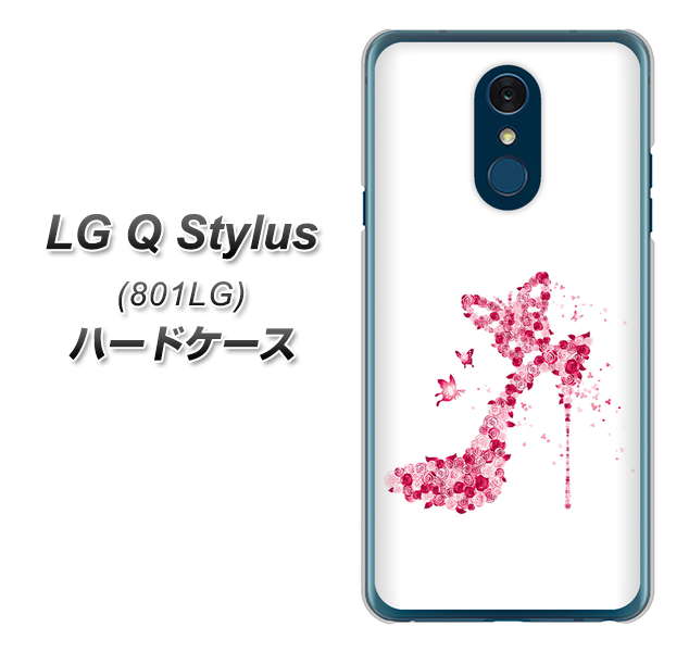 Y!mobile LG Q Stylus 801LG 高画質仕上げ 背面印刷 ハードケース【387 薔薇のハイヒール】