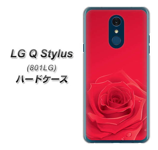 Y!mobile LG Q Stylus 801LG 高画質仕上げ 背面印刷 ハードケース【395 赤いバラ】