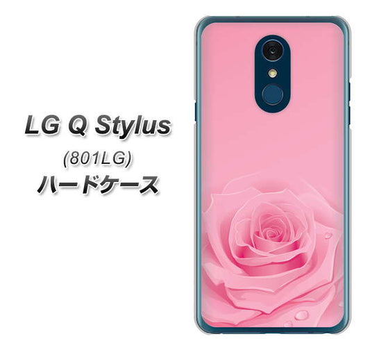 Y!mobile LG Q Stylus 801LG 高画質仕上げ 背面印刷 ハードケース【401 ピンクのバラ】
