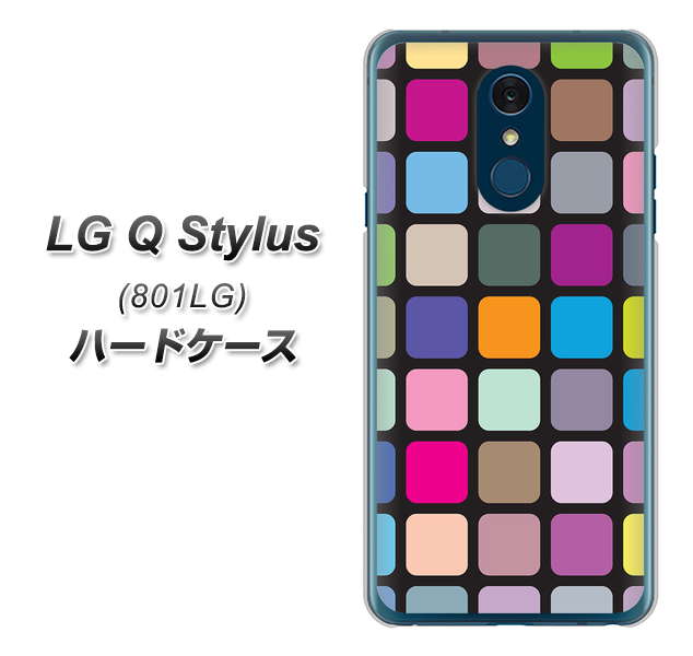 Y!mobile LG Q Stylus 801LG 高画質仕上げ 背面印刷 ハードケース【509 カラースクエア】