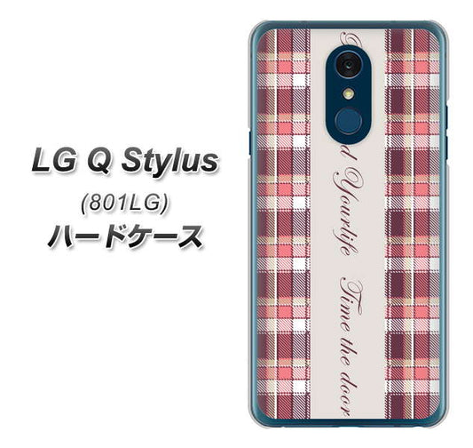 Y!mobile LG Q Stylus 801LG 高画質仕上げ 背面印刷 ハードケース【518 チェック柄besuty】