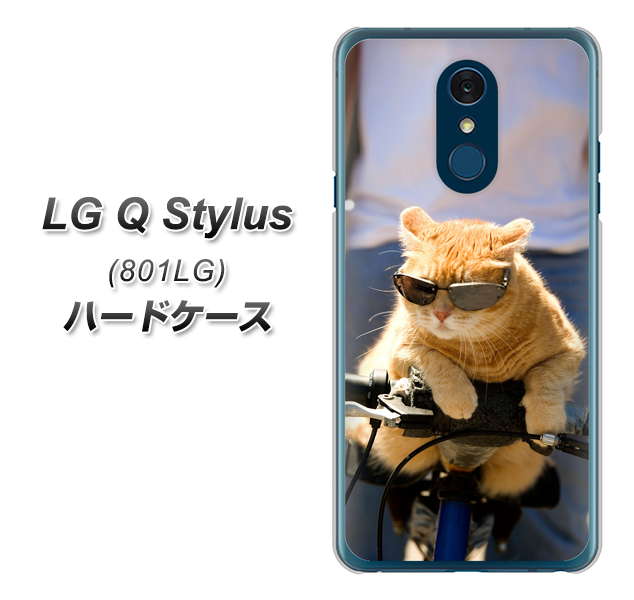 Y!mobile LG Q Stylus 801LG 高画質仕上げ 背面印刷 ハードケース【595 にゃんとサイクル】