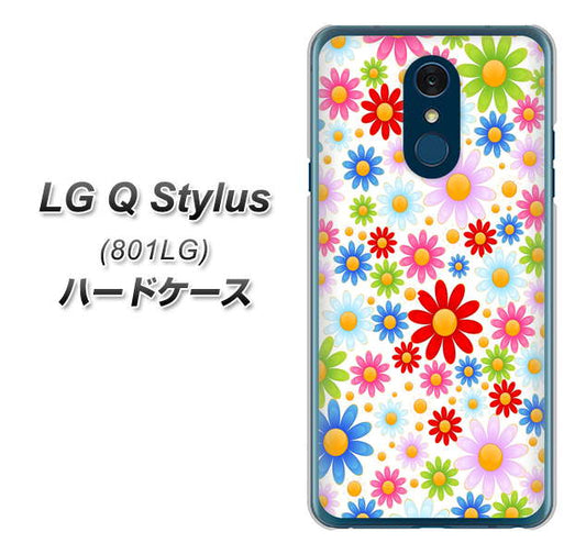 Y!mobile LG Q Stylus 801LG 高画質仕上げ 背面印刷 ハードケース【606 マーガレット】