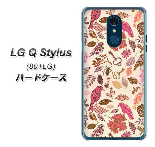Y!mobile LG Q Stylus 801LG 高画質仕上げ 背面印刷 ハードケース【640 おしゃれな小鳥】
